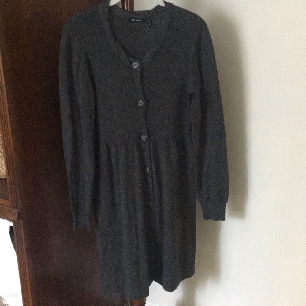 Gray sweater dress